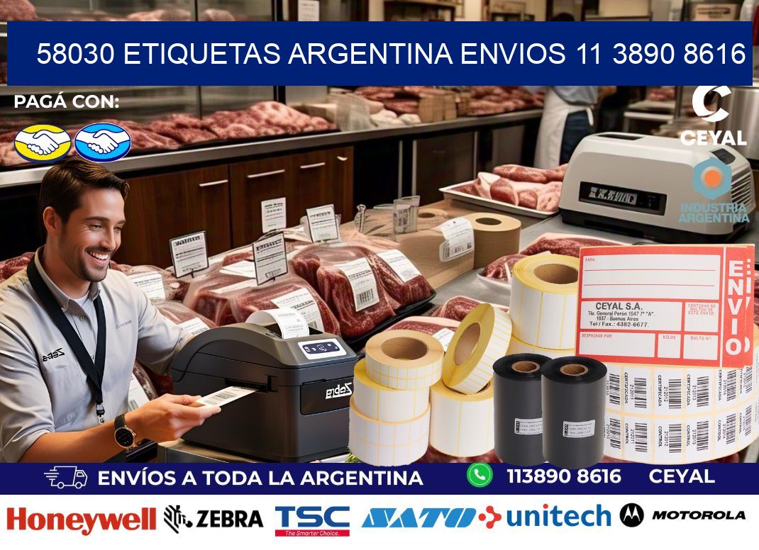 58030 ETIQUETAS ARGENTINA ENVIOS 11 3890 8616
