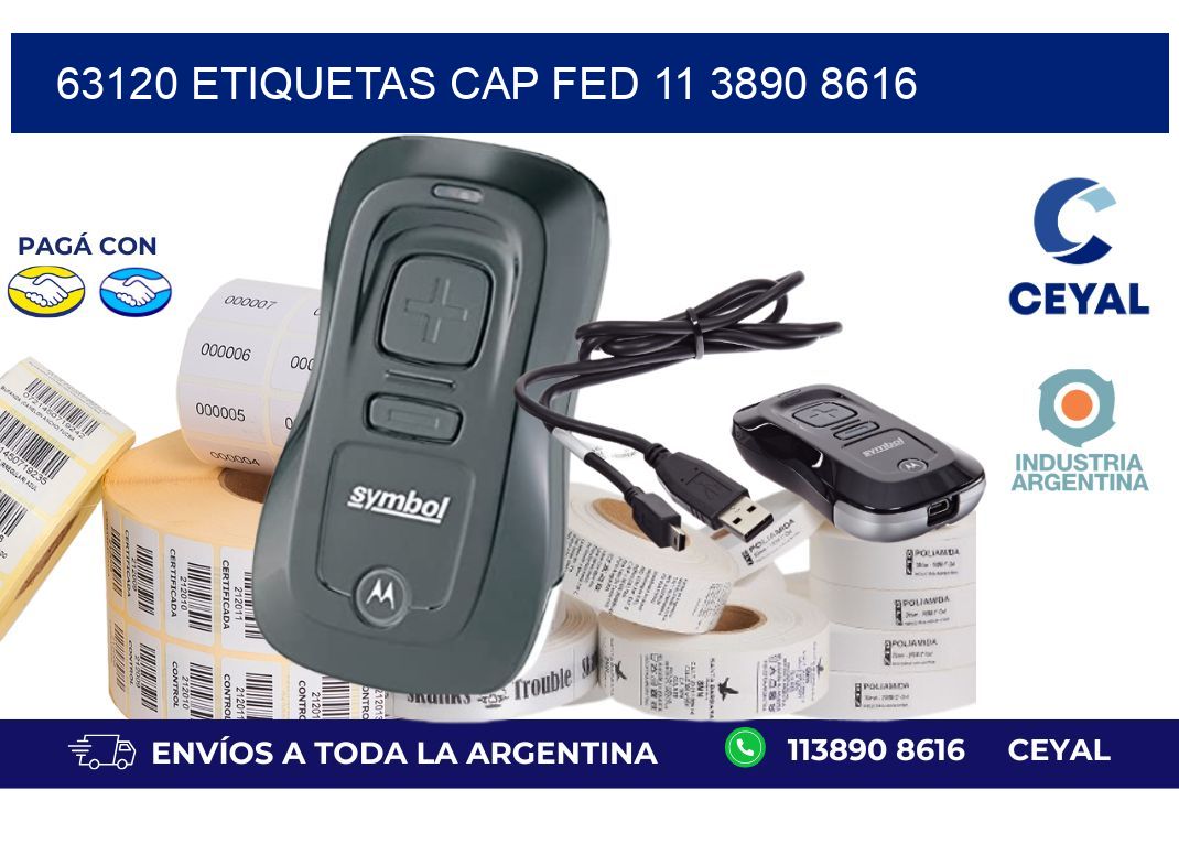 63120 ETIQUETAS CAP FED 11 3890 8616