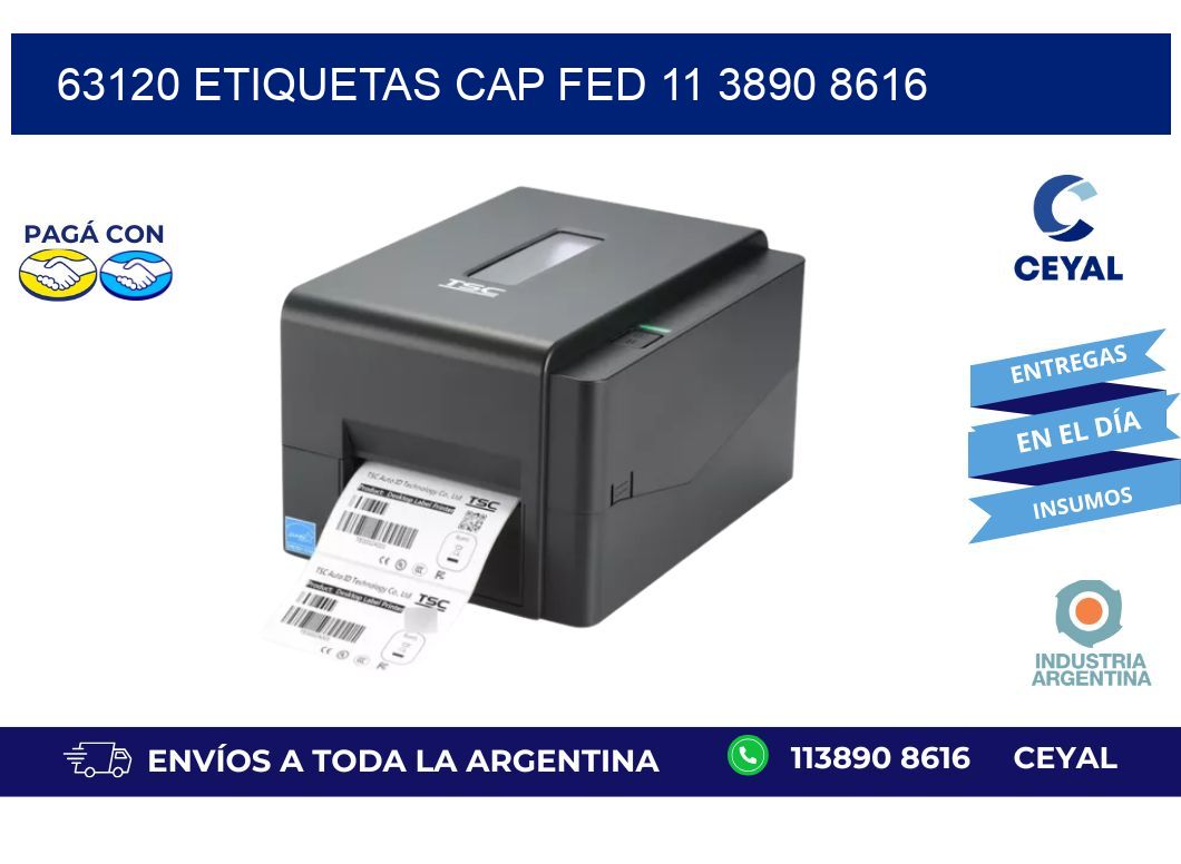 63120 ETIQUETAS CAP FED 11 3890 8616