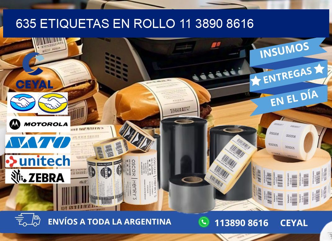 635 ETIQUETAS EN ROLLO 11 3890 8616