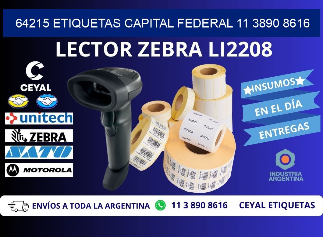 64215 ETIQUETAS CAPITAL FEDERAL 11 3890 8616