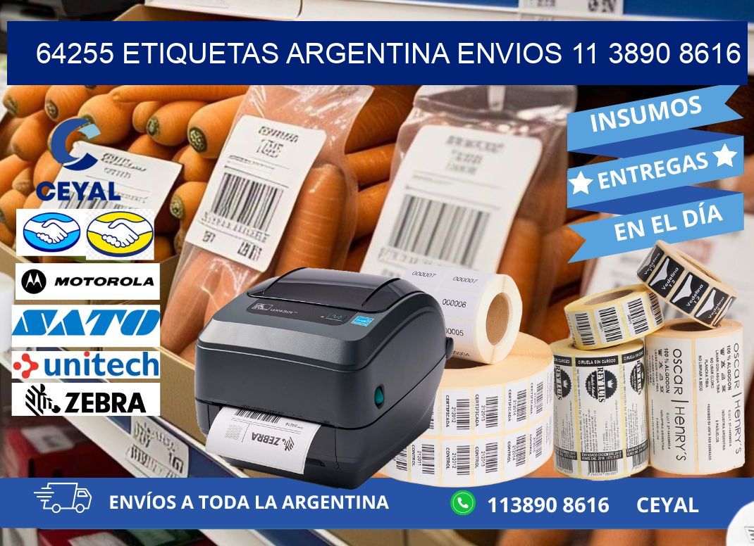 64255 ETIQUETAS ARGENTINA ENVIOS 11 3890 8616