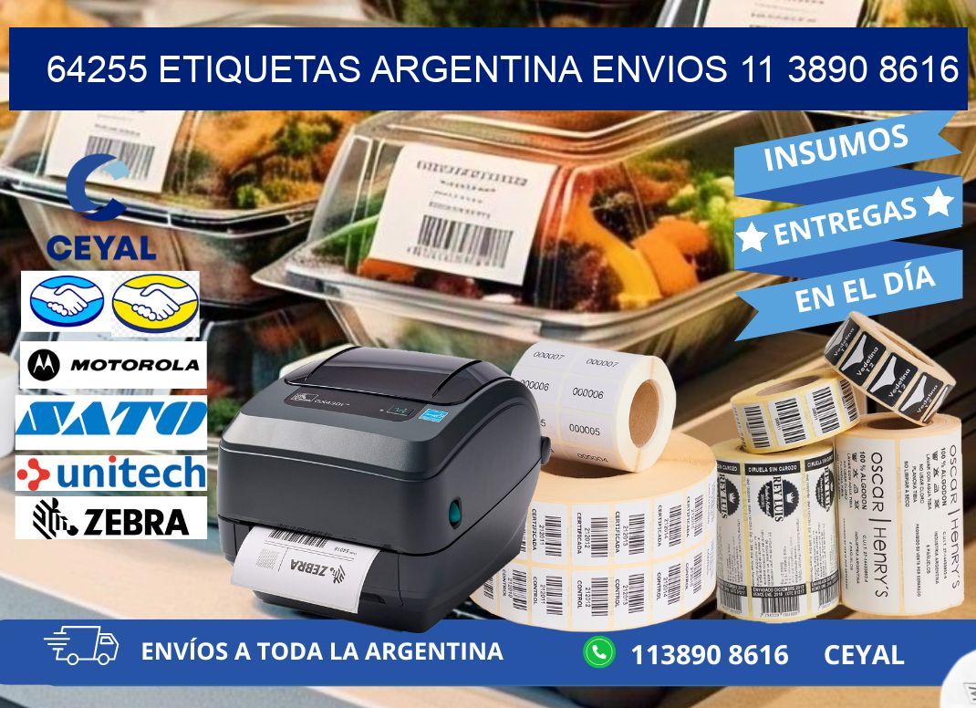 64255 ETIQUETAS ARGENTINA ENVIOS 11 3890 8616