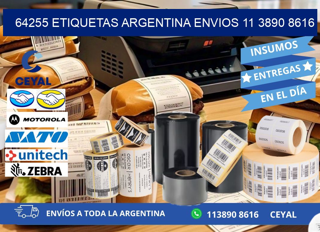 64255 ETIQUETAS ARGENTINA ENVIOS 11 3890 8616