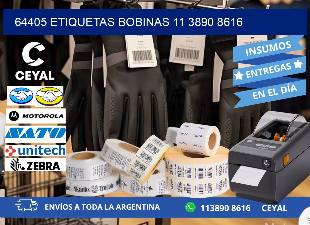 64405 ETIQUETAS BOBINAS 11 3890 8616