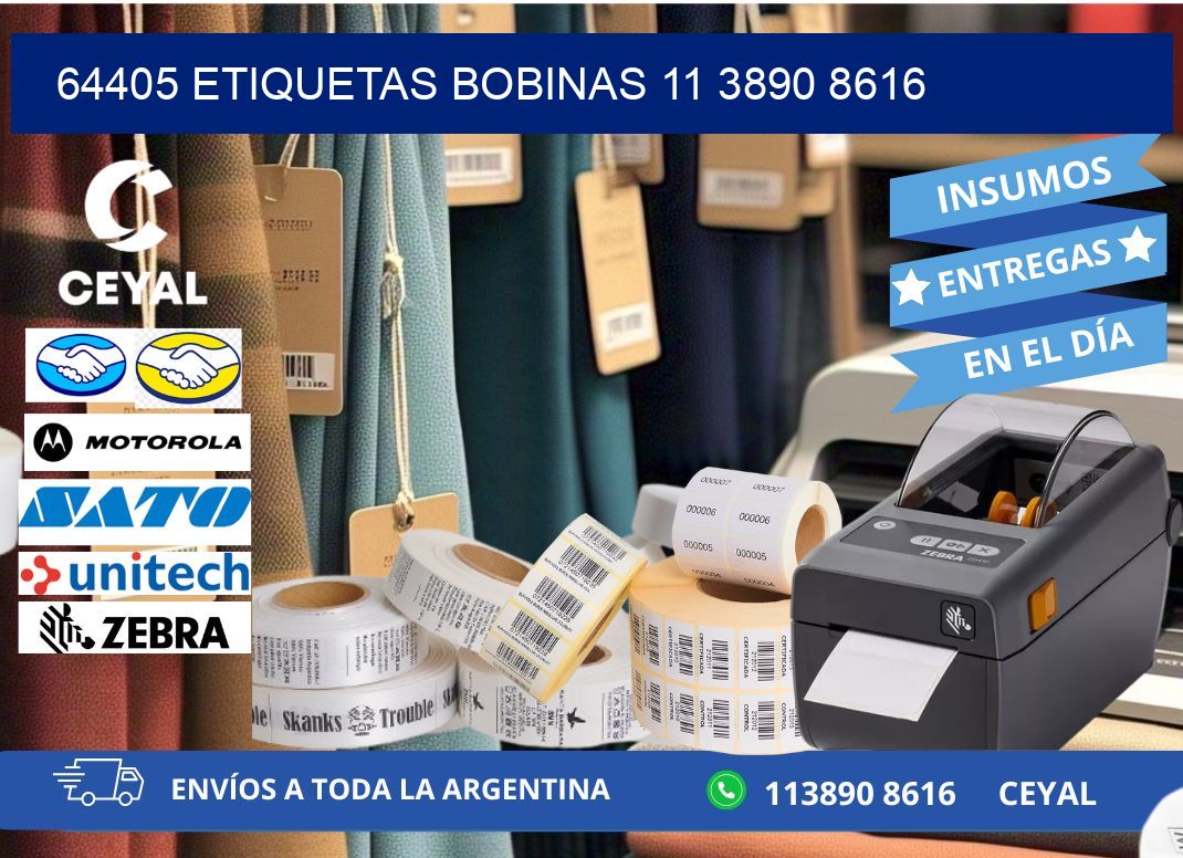 64405 ETIQUETAS BOBINAS 11 3890 8616