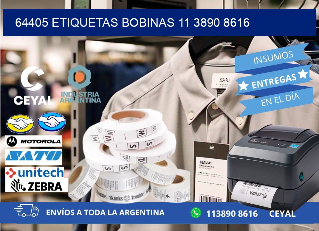 64405 ETIQUETAS BOBINAS 11 3890 8616