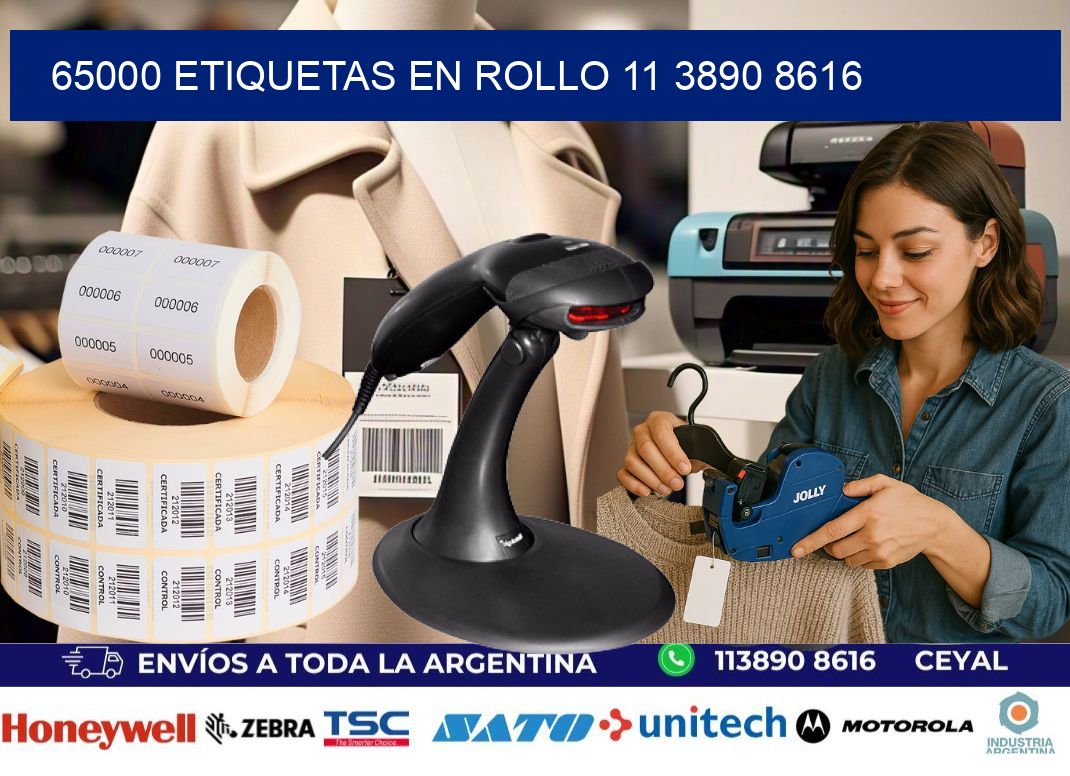65000 ETIQUETAS EN ROLLO 11 3890 8616