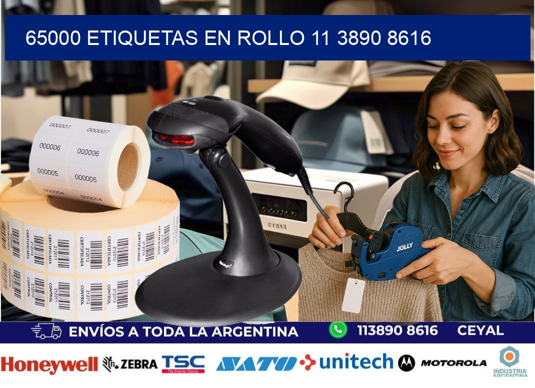 65000 ETIQUETAS EN ROLLO 11 3890 8616