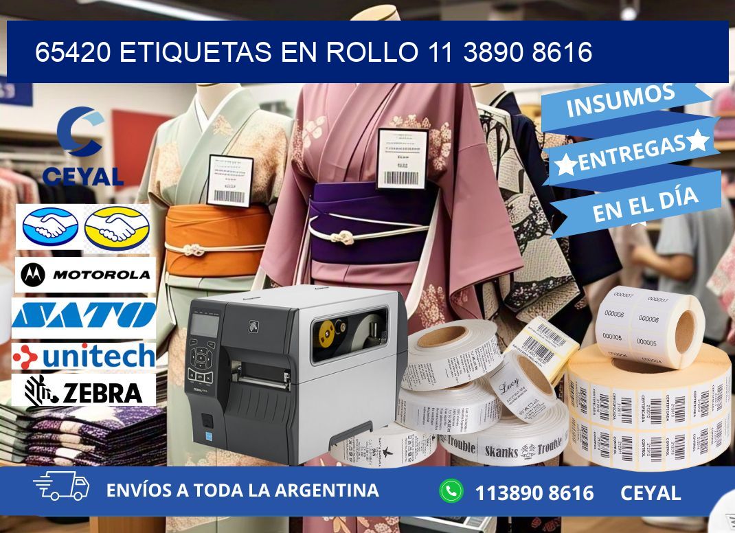 65420 ETIQUETAS EN ROLLO 11 3890 8616