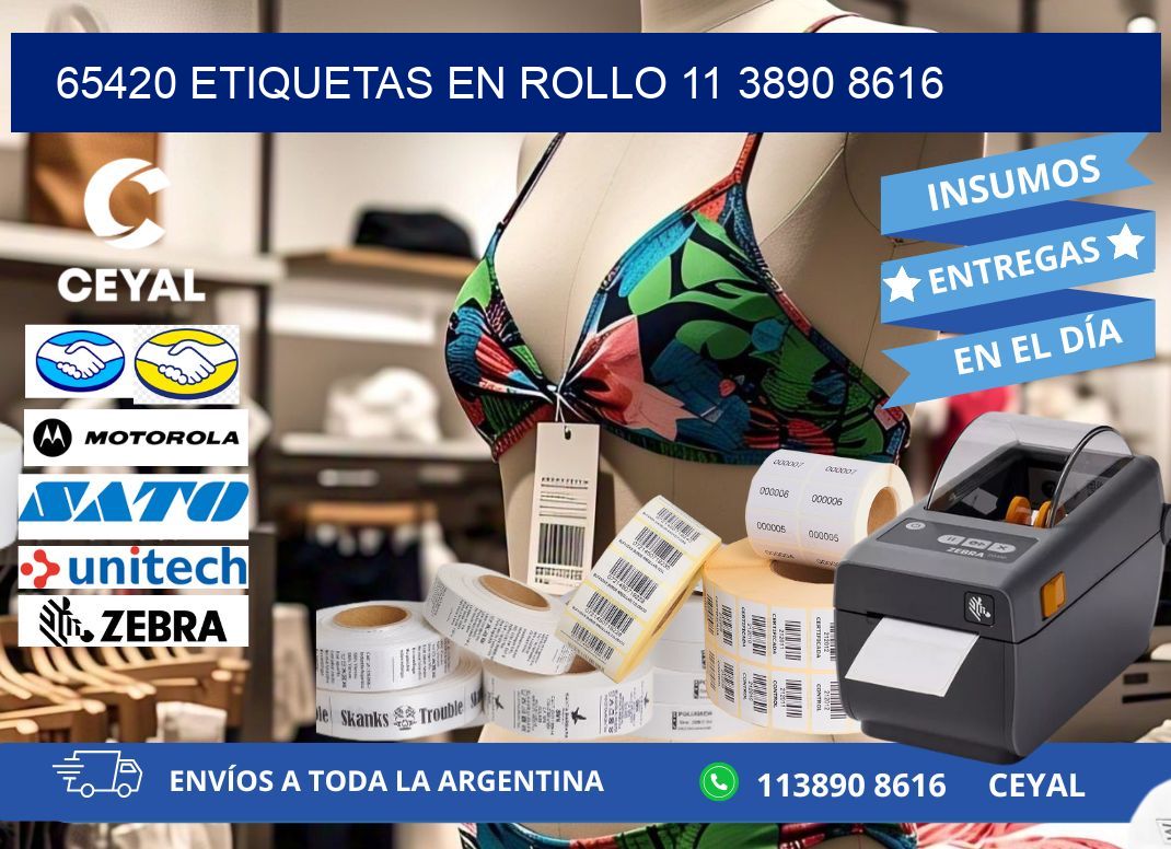 65420 ETIQUETAS EN ROLLO 11 3890 8616