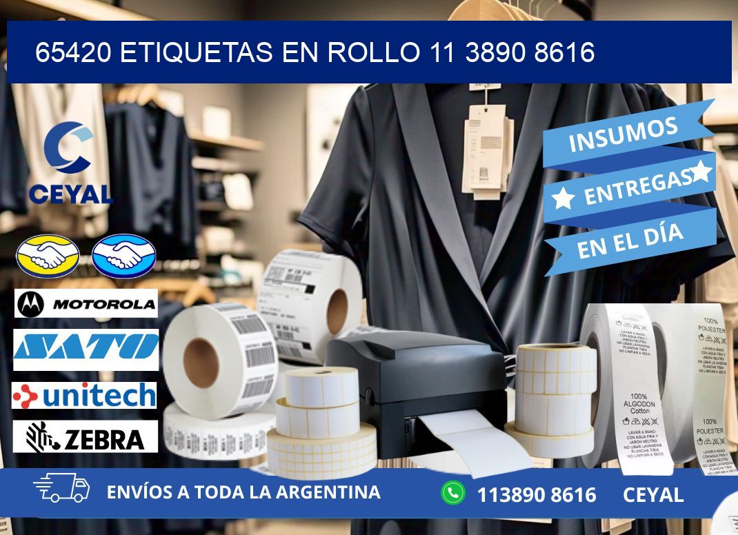 65420 ETIQUETAS EN ROLLO 11 3890 8616