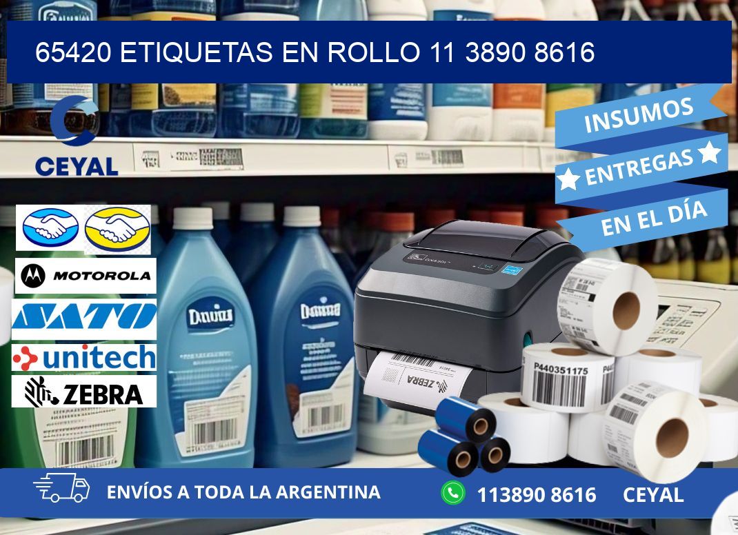 65420 ETIQUETAS EN ROLLO 11 3890 8616