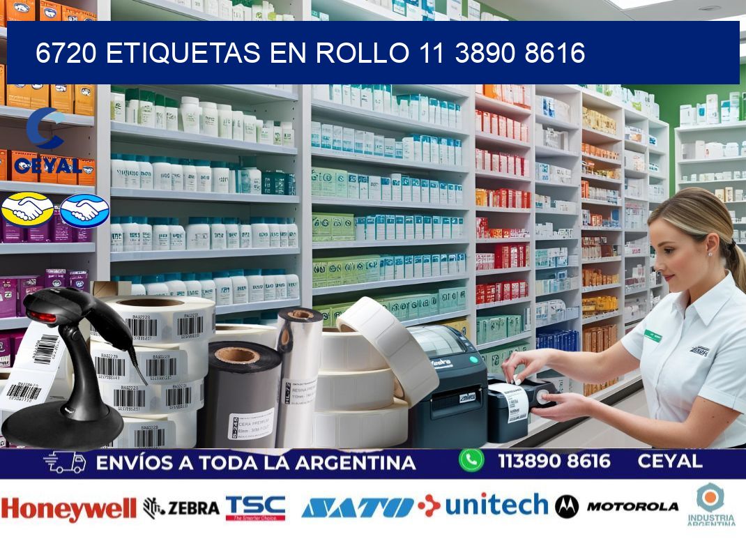 6720 ETIQUETAS EN ROLLO 11 3890 8616