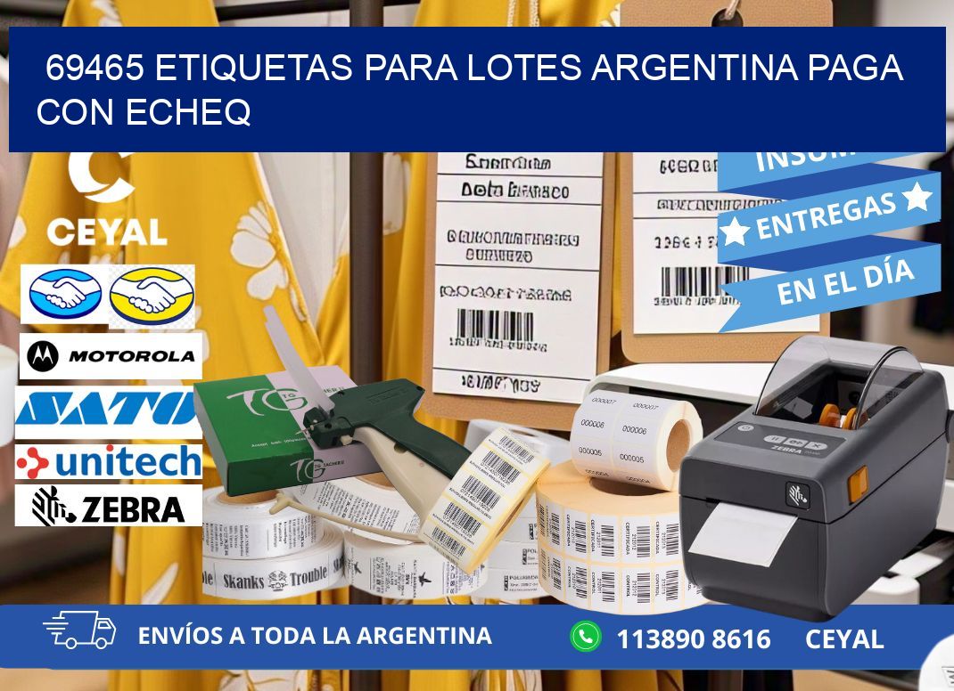 69465 ETIQUETAS PARA LOTES ARGENTINA PAGA CON ECHEQ