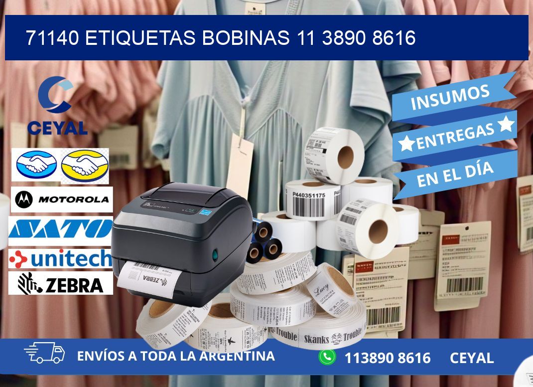71140 ETIQUETAS BOBINAS 11 3890 8616