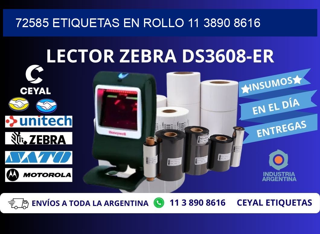72585 ETIQUETAS EN ROLLO 11 3890 8616