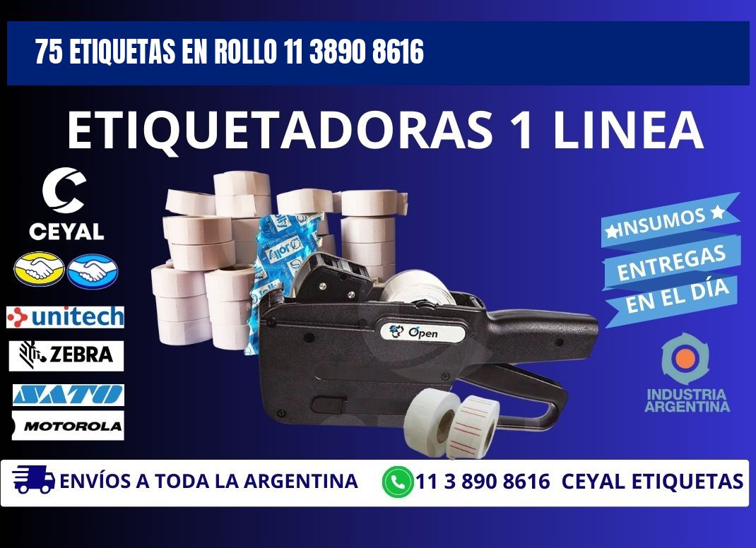 75 ETIQUETAS EN ROLLO 11 3890 8616