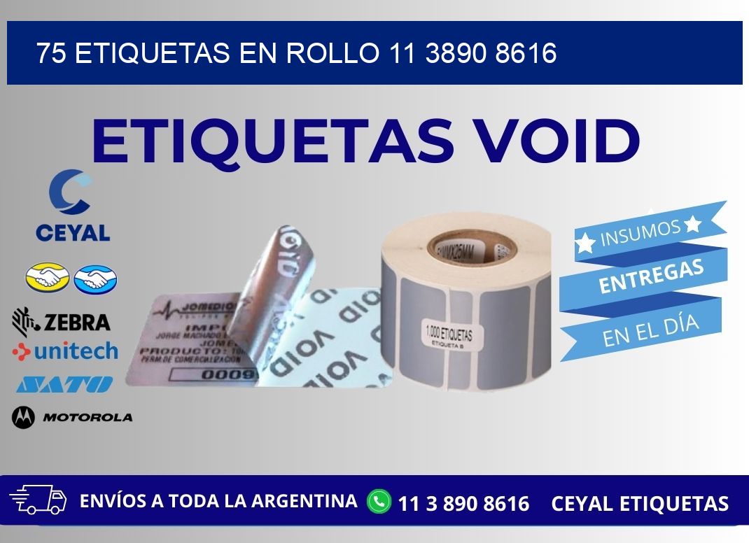 75 ETIQUETAS EN ROLLO 11 3890 8616