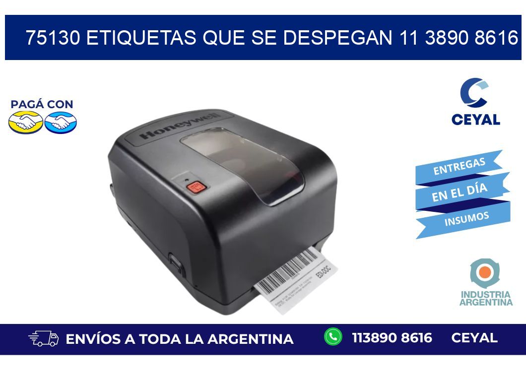 75130 ETIQUETAS QUE SE DESPEGAN 11 3890 8616