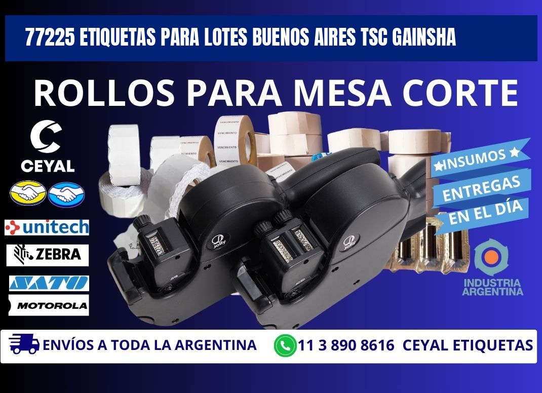 77225 ETIQUETAS PARA LOTES BUENOS AIRES TSC GAINSHA