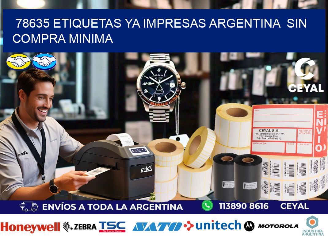 78635 ETIQUETAS YA IMPRESAS ARGENTINA  SIN COMPRA MINIMA