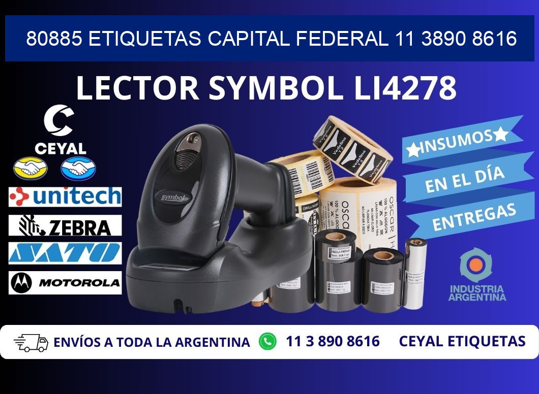 80885 ETIQUETAS CAPITAL FEDERAL 11 3890 8616