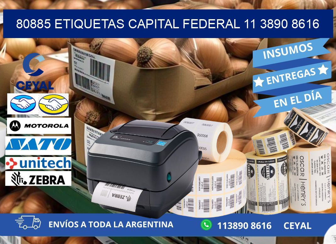 80885 ETIQUETAS CAPITAL FEDERAL 11 3890 8616