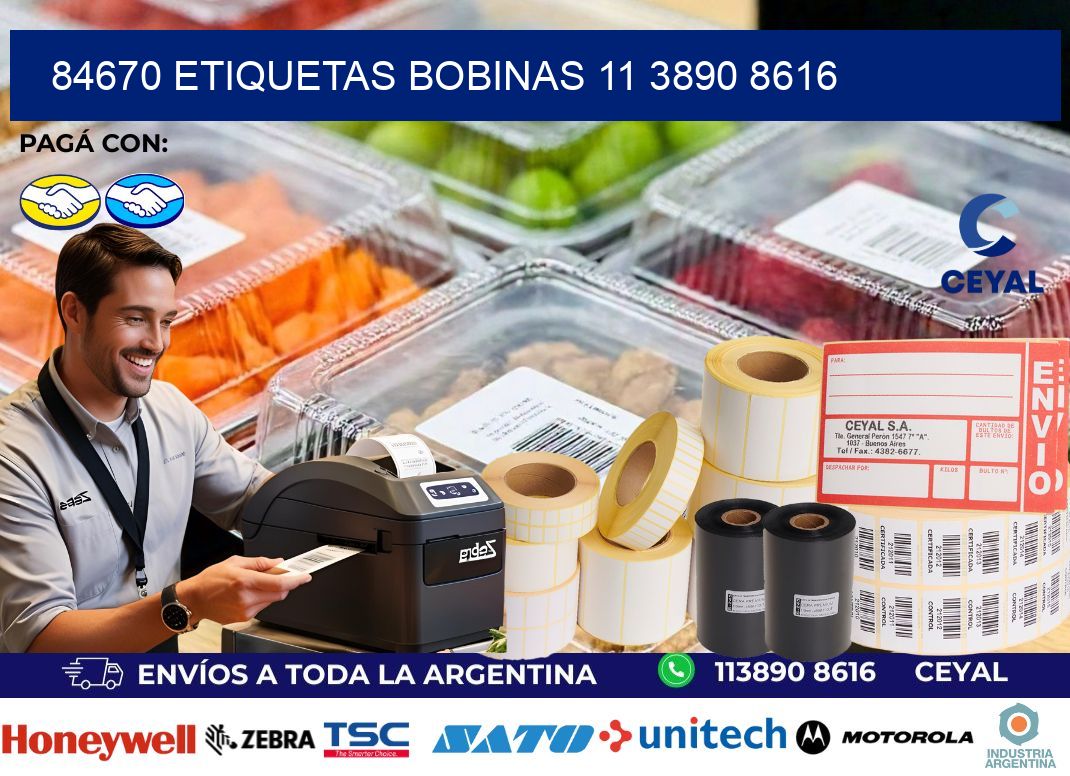 84670 ETIQUETAS BOBINAS 11 3890 8616