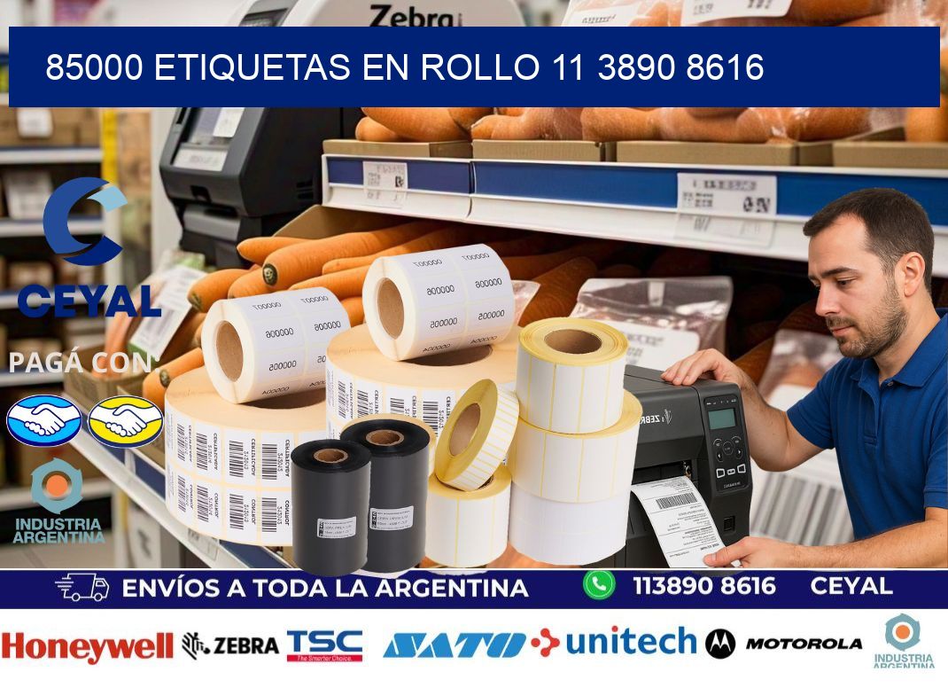 85000 ETIQUETAS EN ROLLO 11 3890 8616