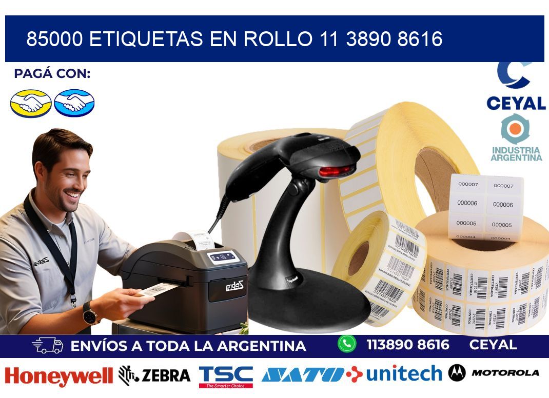 85000 ETIQUETAS EN ROLLO 11 3890 8616