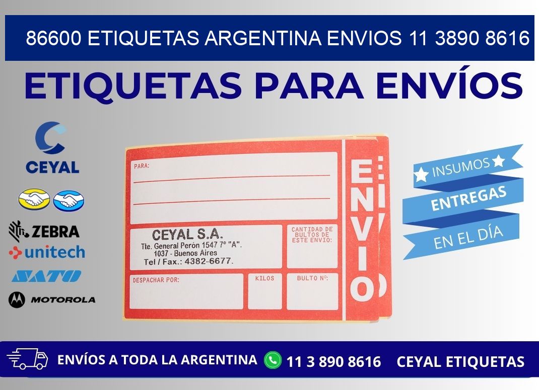 86600 ETIQUETAS ARGENTINA ENVIOS 11 3890 8616