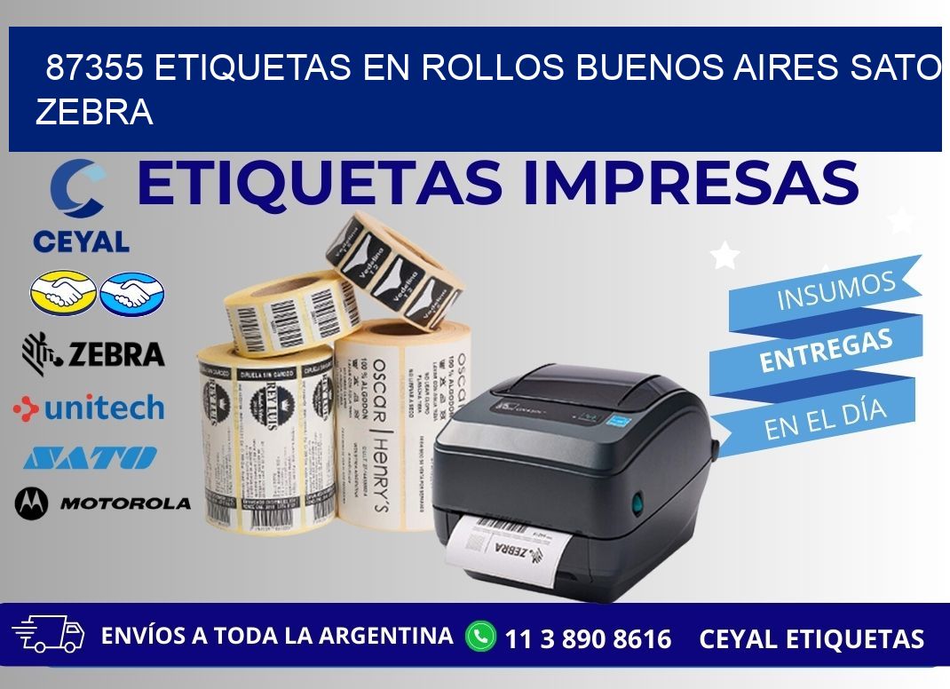 87355 ETIQUETAS EN ROLLOS BUENOS AIRES SATO ZEBRA
