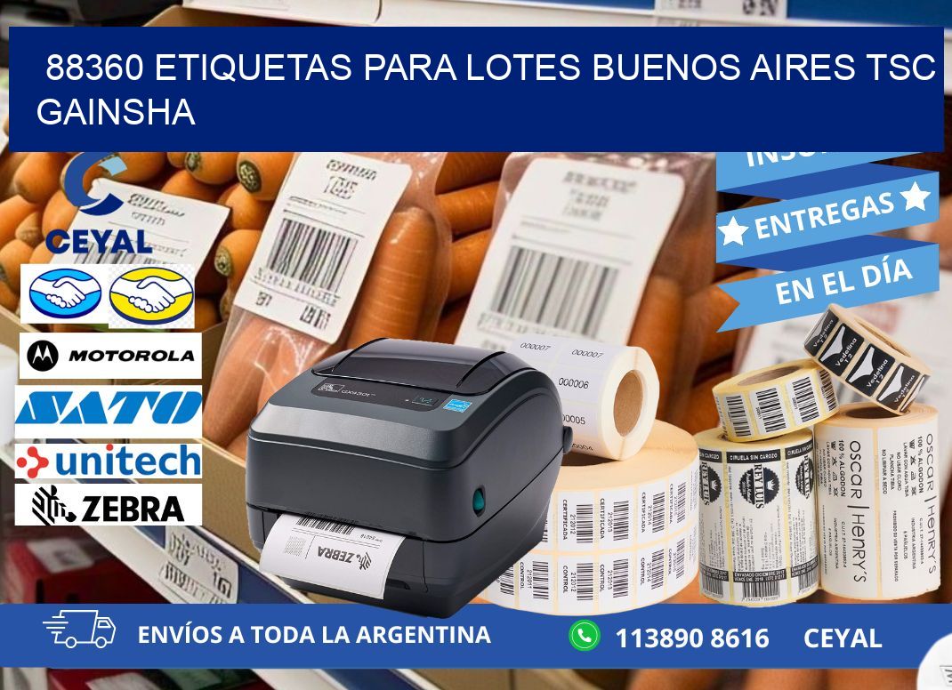 88360 ETIQUETAS PARA LOTES BUENOS AIRES TSC GAINSHA