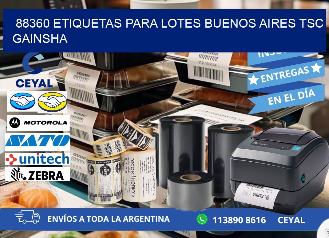 88360 ETIQUETAS PARA LOTES BUENOS AIRES TSC GAINSHA