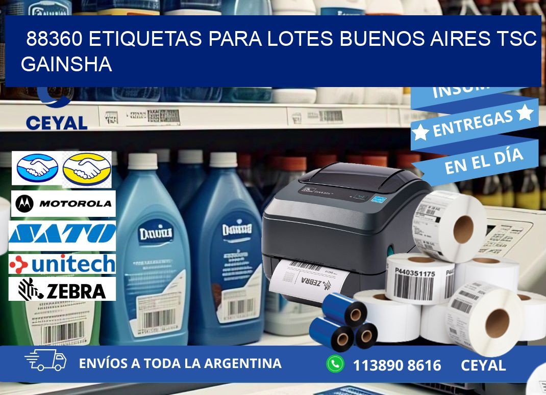 88360 ETIQUETAS PARA LOTES BUENOS AIRES TSC GAINSHA