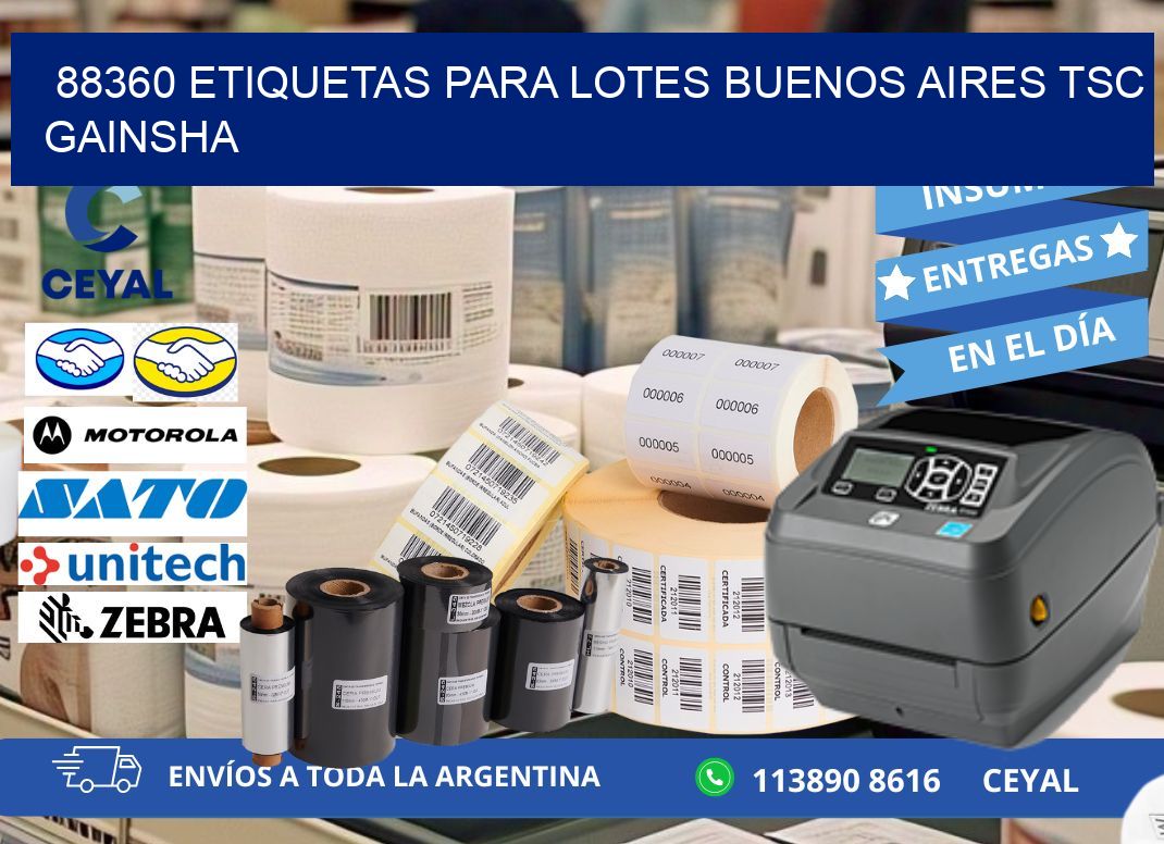 88360 ETIQUETAS PARA LOTES BUENOS AIRES TSC GAINSHA