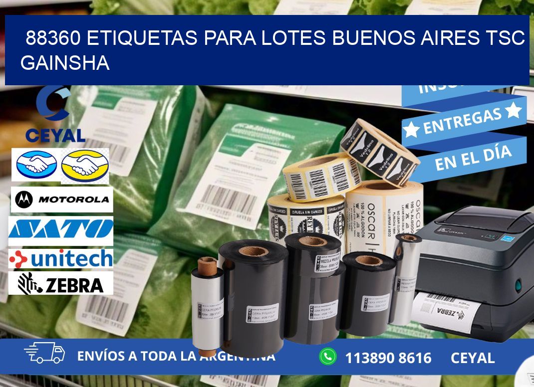 88360 ETIQUETAS PARA LOTES BUENOS AIRES TSC GAINSHA