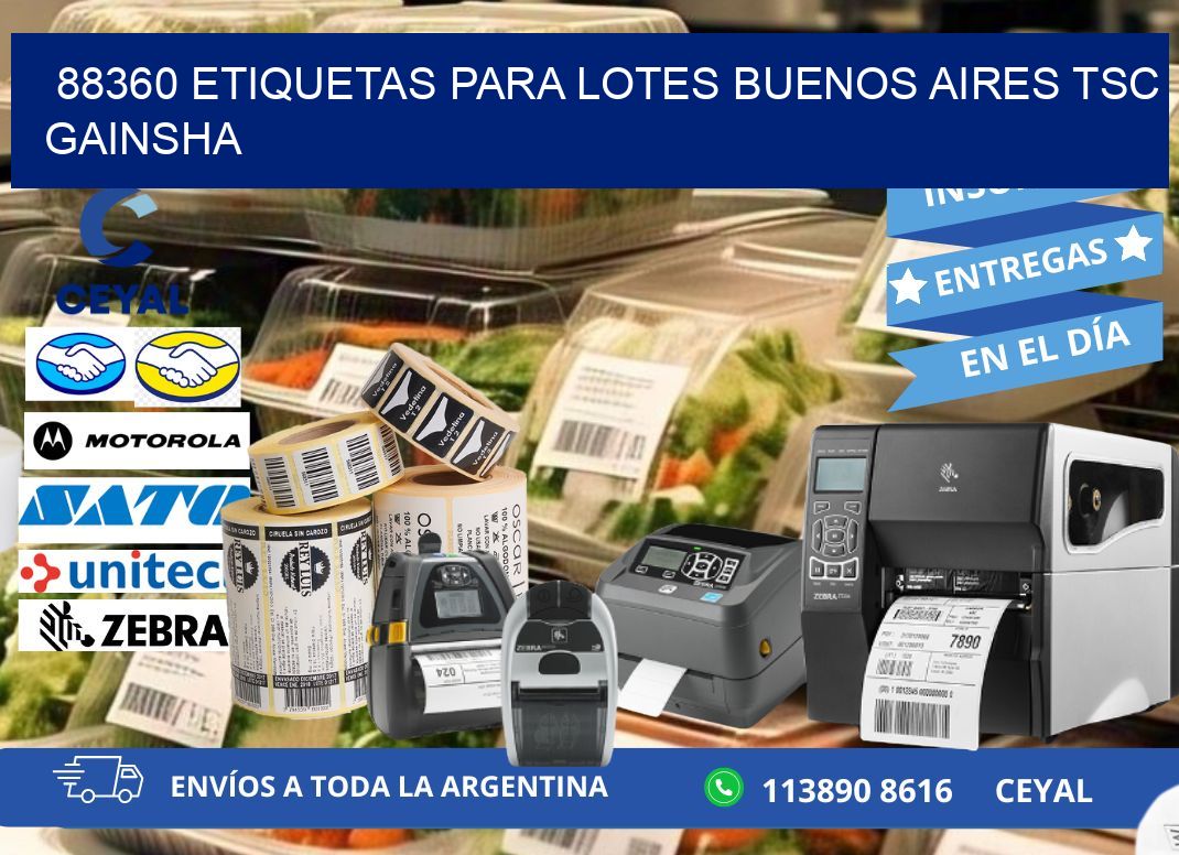 88360 ETIQUETAS PARA LOTES BUENOS AIRES TSC GAINSHA