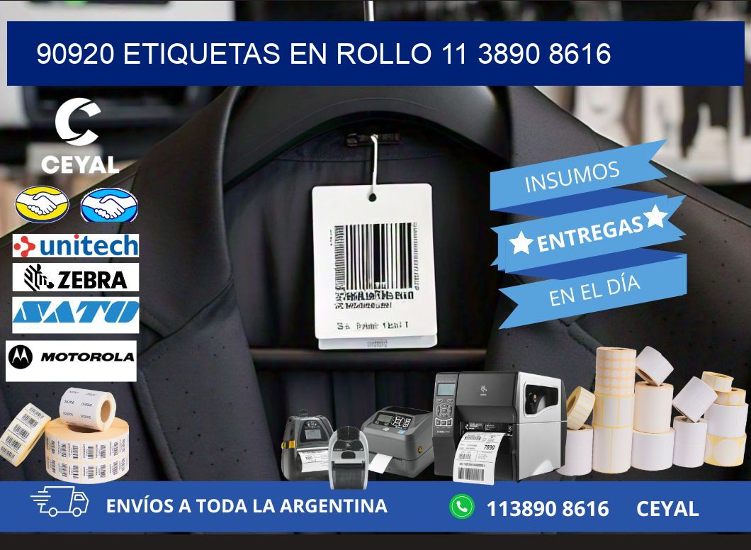 90920 ETIQUETAS EN ROLLO 11 3890 8616