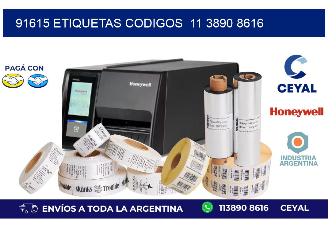 91615 ETIQUETAS CODIGOS  11 3890 8616