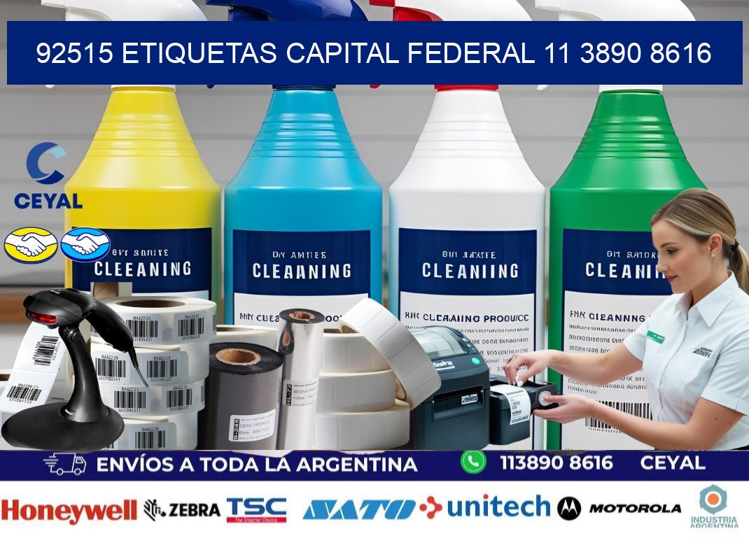 92515 ETIQUETAS CAPITAL FEDERAL 11 3890 8616