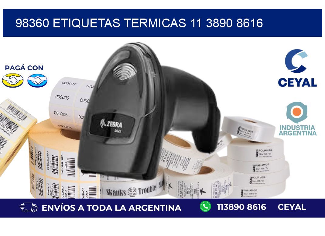 98360 ETIQUETAS TERMICAS 11 3890 8616