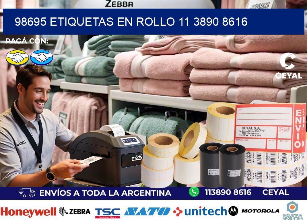 98695 ETIQUETAS EN ROLLO 11 3890 8616