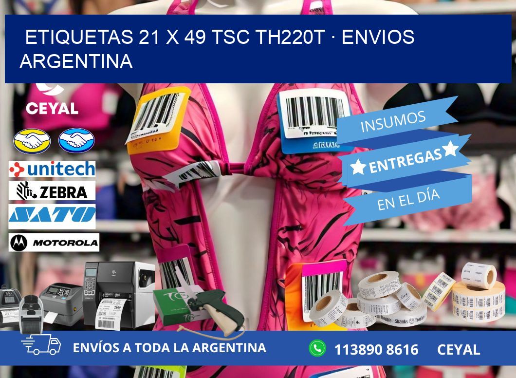 ETIQUETAS 21 x 49 TSC TH220T · ENVIOS ARGENTINA