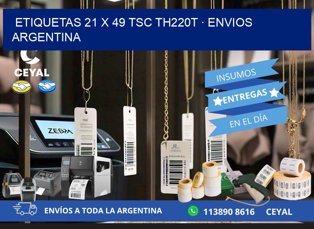 ETIQUETAS 21 x 49 TSC TH220T · ENVIOS ARGENTINA