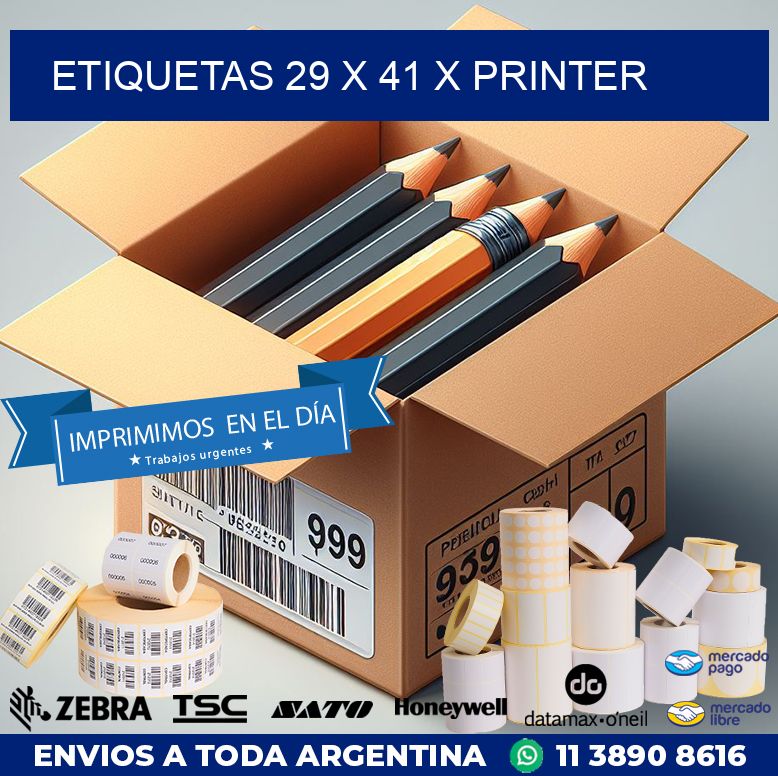 ETIQUETAS 29 x 41 X PRINTER