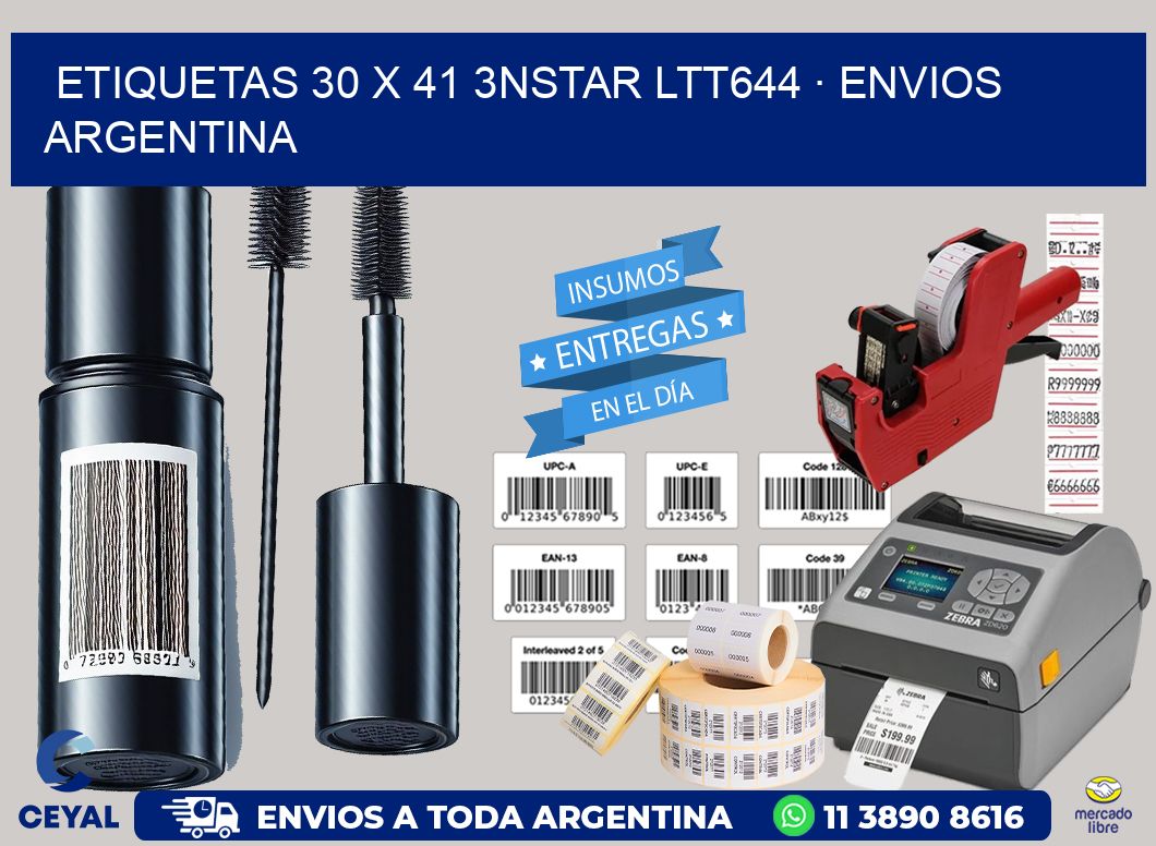 ETIQUETAS 30 x 41 3NSTAR LTT644 · ENVIOS ARGENTINA