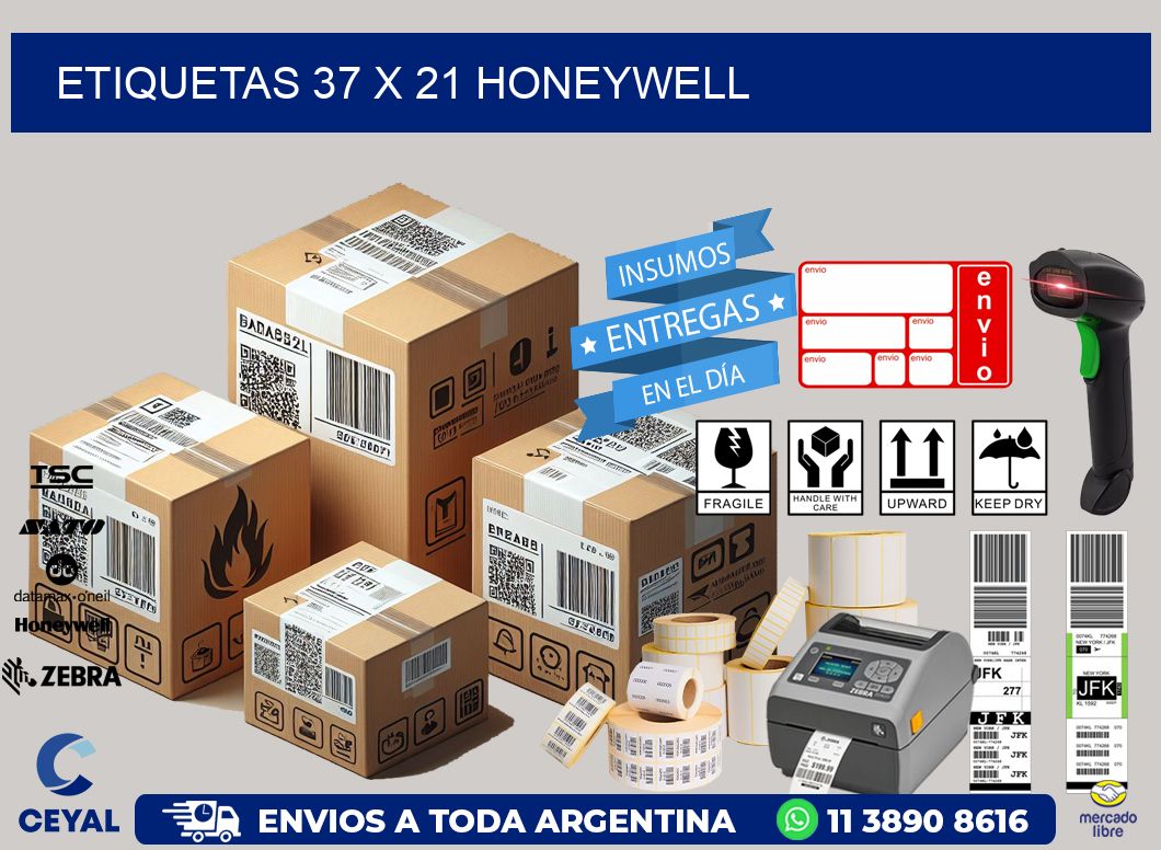 ETIQUETAS 37 x 21 HONEYWELL