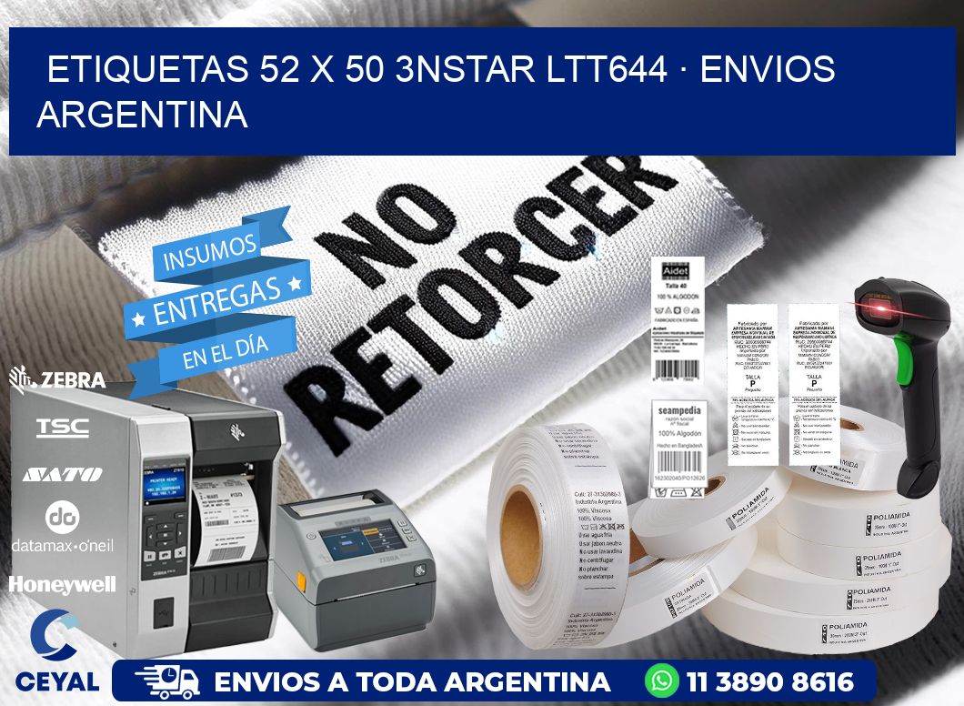 ETIQUETAS 52 x 50 3NSTAR LTT644 · ENVIOS ARGENTINA